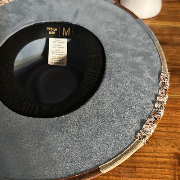 Western cowboy fedora wide brim hat. Handmade main image 8